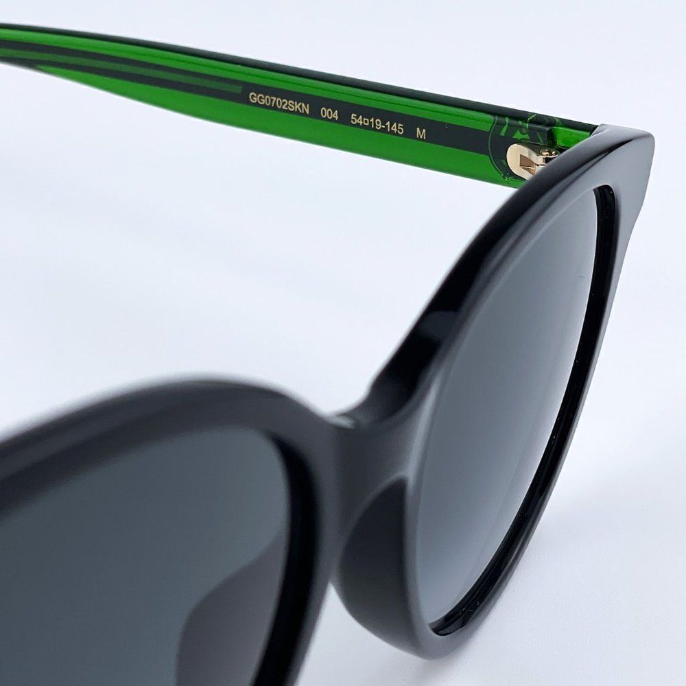NEW GUCCI GG0702SKN 004 Black/Colorful Gray Gradient Round Women Sunglasses - Picture 10 of 13